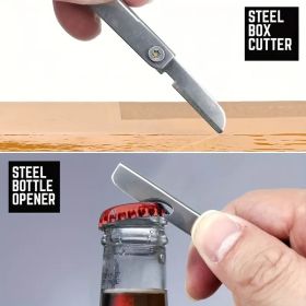 11-in-1 Stainless Steel Multi-Tool with Phone Stand, Folding Knife, Bottle Opener, Screwdriver (Model: 1pc)